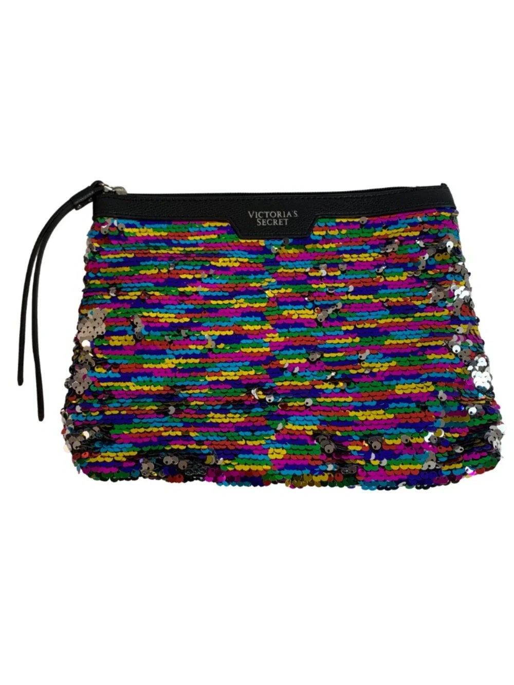 Victoria's Secret Multi-Colored Sequin Makeup Bag Clutch Tassel Maximalist Y2K